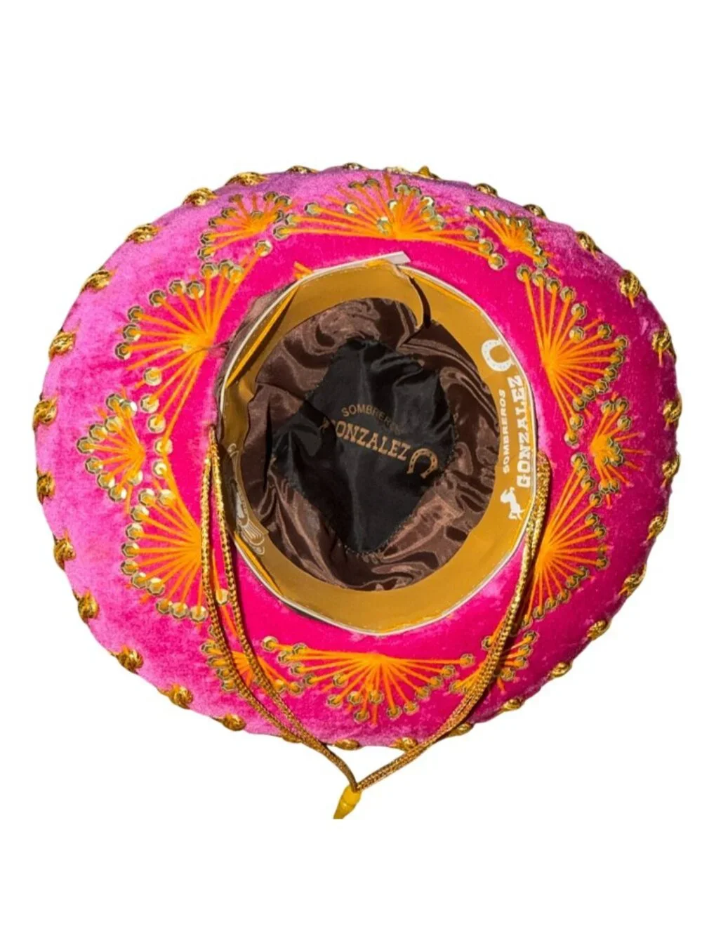 Gonzalez Sombreros Childrens Pink Velvet Sombrero From Mexico-GUC